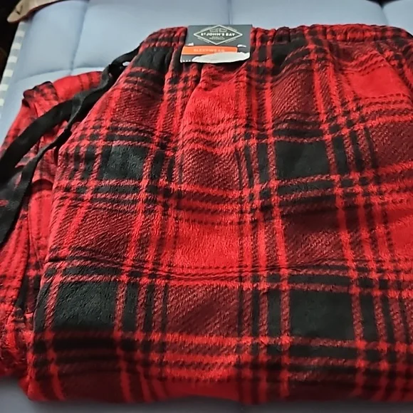 St Johns Bay Size Large Red Tartan Pyjama Pants Sleepwear - Picture 1 of 4